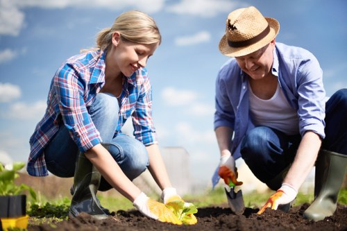 Gardener inspecting a lawn to illustrate complaint documentation
